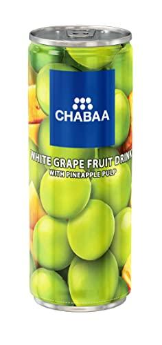 Chabaa Chabaa White Grape Fruit Drink with Pineapple Pulp Can, 7.77 fl oz / 230 ml