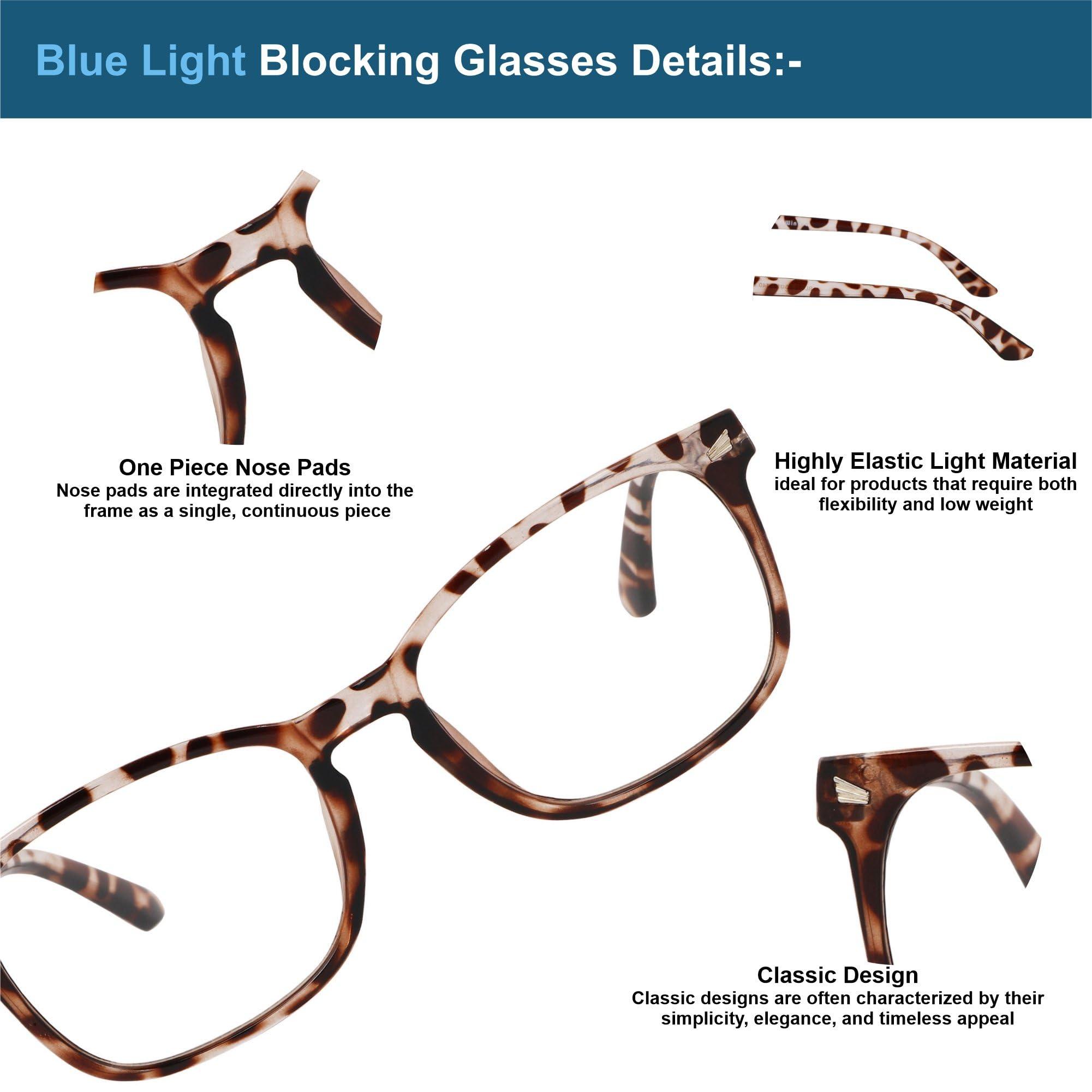 CHEERS DEVICES CHEERS DEVICES Blue Light Glasses For Woman Men, Computer Reading/Gaming/Tv/Phones, Anti-Glare Eye Protection And Uv400 Ray Eyeglasses(Leopard)