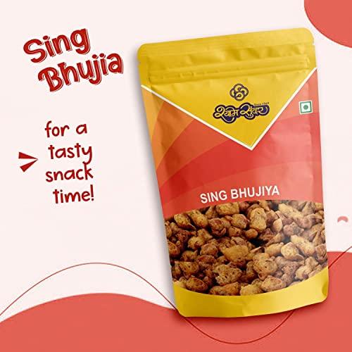 SHYAM SUNDER Shyam Sunder Sing Bhujia Namkeen Snacks 800g Besan Coated Peanuts Crunchy & Spicy Singh Bhujia Testy Nuts Peanuts Spicy Snacks Combo 400 Each - (Pack of 2)