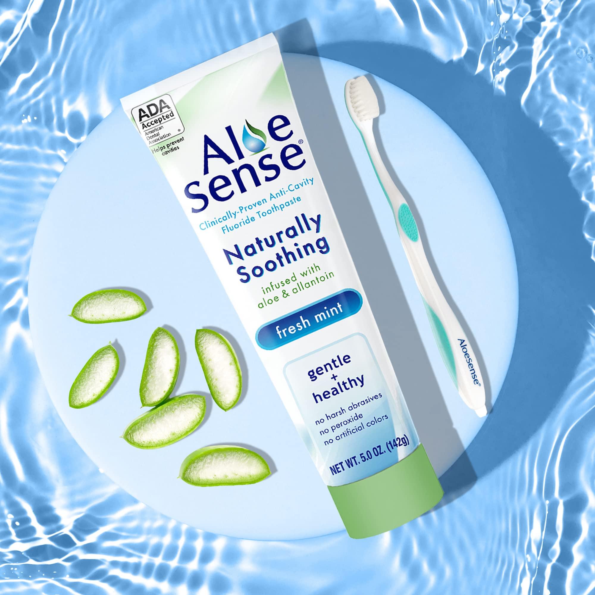 AloeSense AloeSense Naturally Soothing Fluoride Toothpaste, Fresh Mint, 5 oz (1 Count)