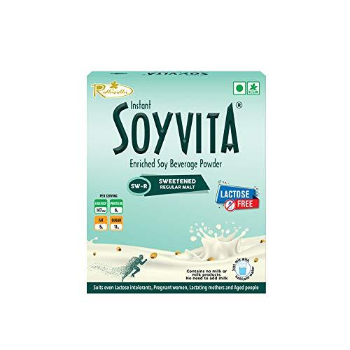 Soyvita SOYVITA - SWEETENED Regular Malt | Lactose Free | ENRICHED Soy Beverage Powder | Serves-15 (500 GMS) | (Available in 200 GMS / 500 GMS)