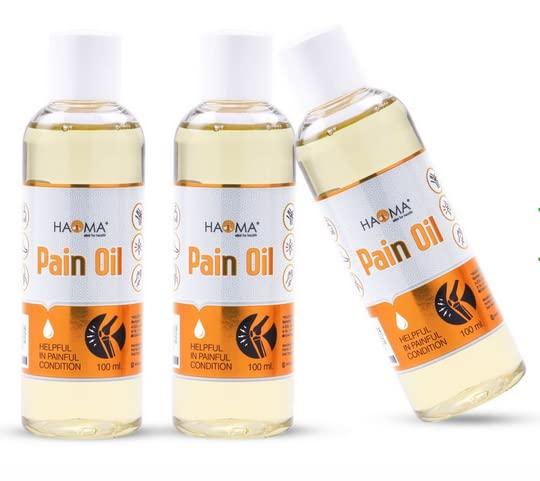 MAAN ORGANIC FARMS Haoma Joint Pain Oil 100ml (Pack of 3)- a blend of natural ingredients Gandhapura Oil, Tail Patra, Sesame Oil, Saral Exudates, Peppermint Crystals