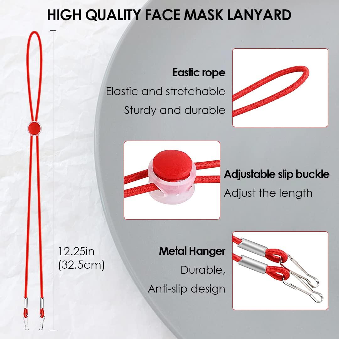 Flocovers Face Mask Lanyards, Mask Holder Adjustable Mask Lanyard for Women Men Kids, Child, Small