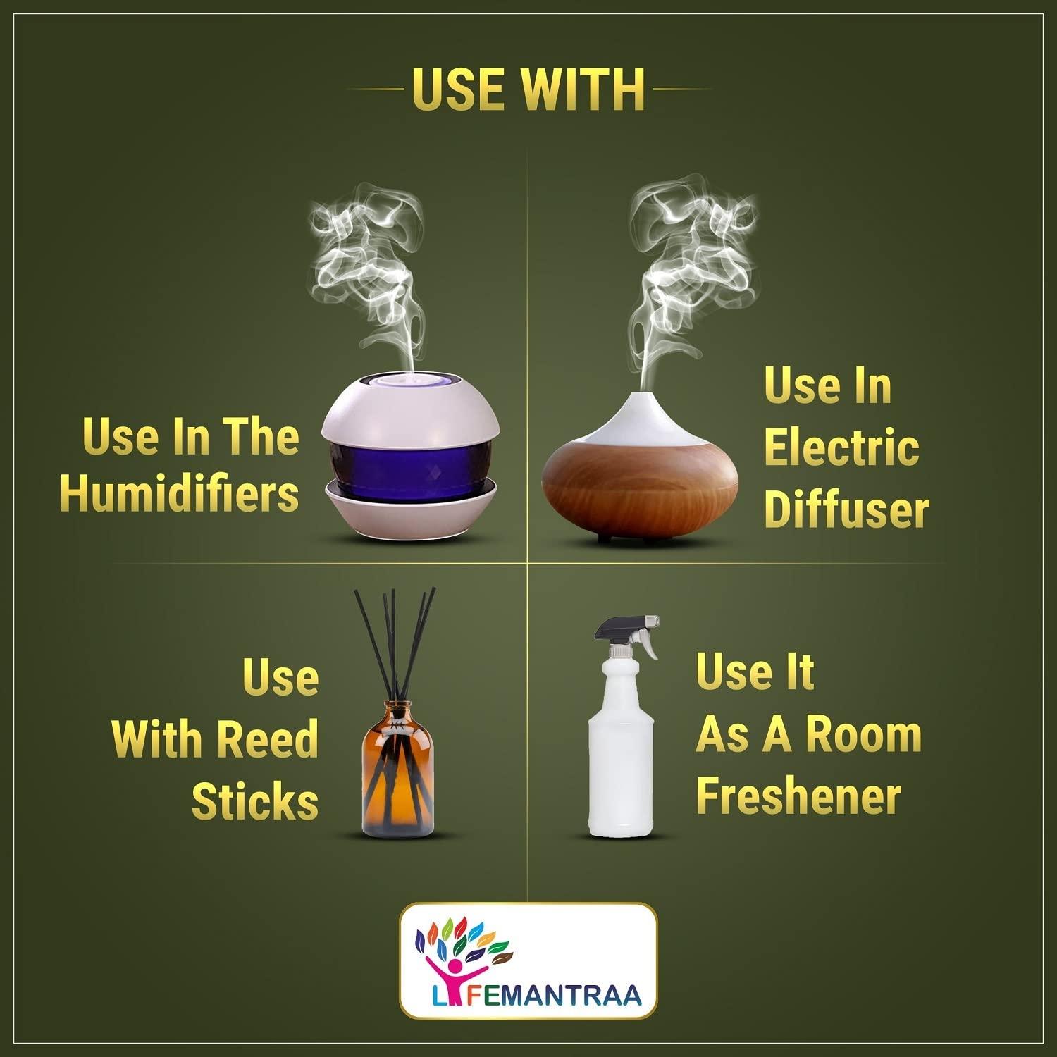 Lifemantraa Lifemantraa Organic Sandalwood Essential Oil for Face Hair Aroma Diffuser - Sandal Wood Oil Original - Chandan Tel - Pure Sandalwood Oil for Skin - 15ml