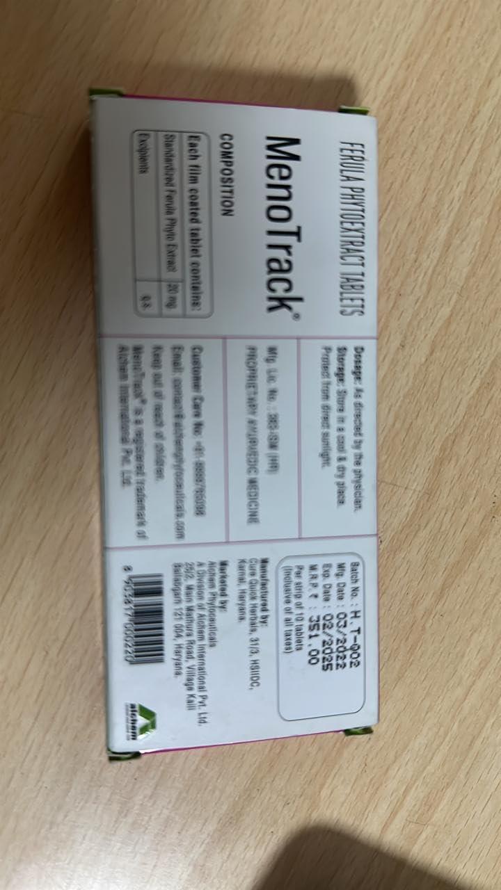 MENOTRACK Menotrack Tablet, 10 Counts (Pack of 2)