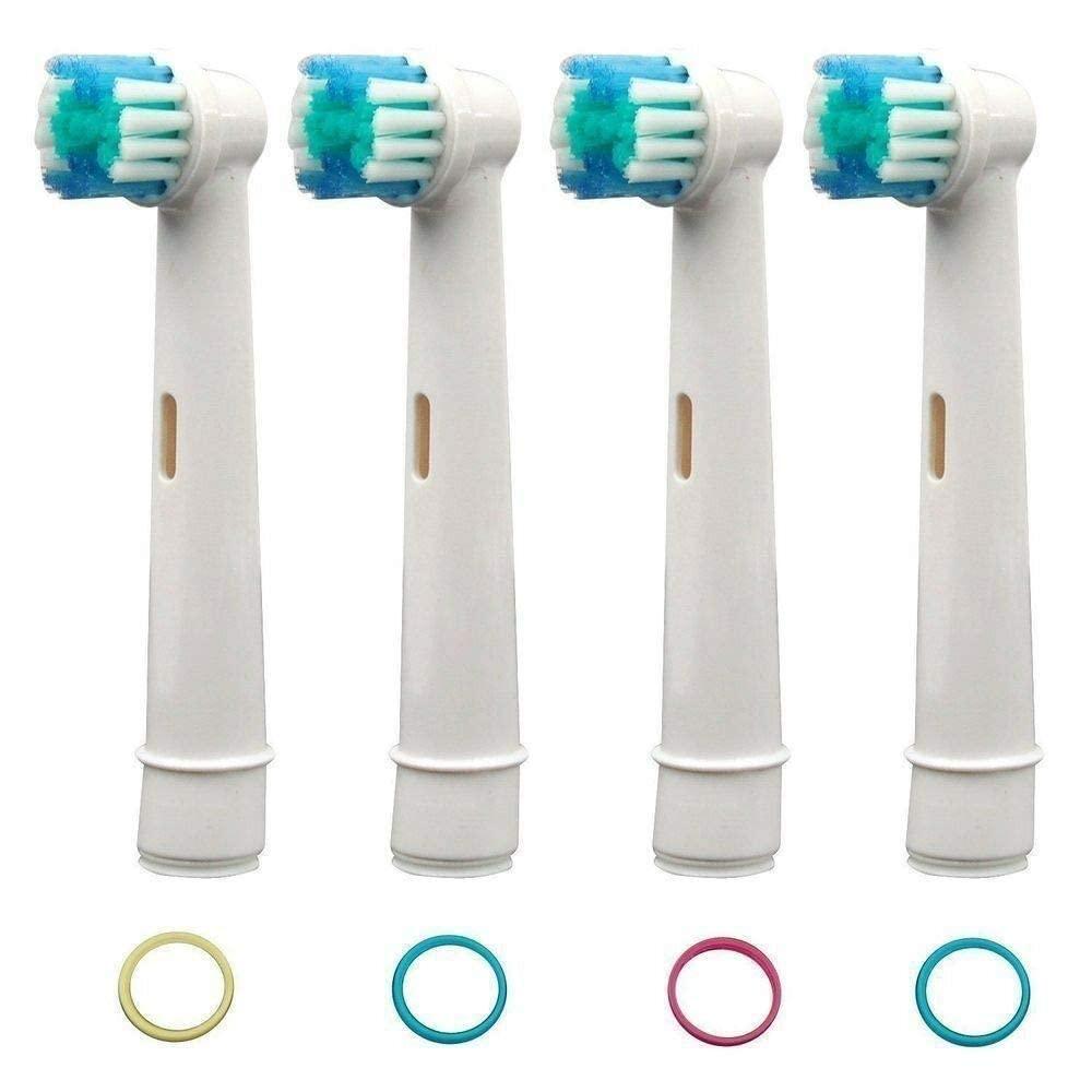 Hippie Hype Brush Heads Compatible with Oral-B Braun Electric Toothbrush, Replacement Heads for Vitality, Genius, Pro 1000