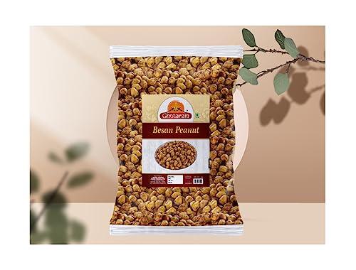 GHOTARAM Ghotaram Kadala Mavu Bold ground nuts Nut Cracker Namkeen | Organic Sing Bhujia Namkeen | Besan Coated Peanuts | Crunchy & Spicy Singh Bhujia | Fried in Groundnut Oil-420g*2Pack