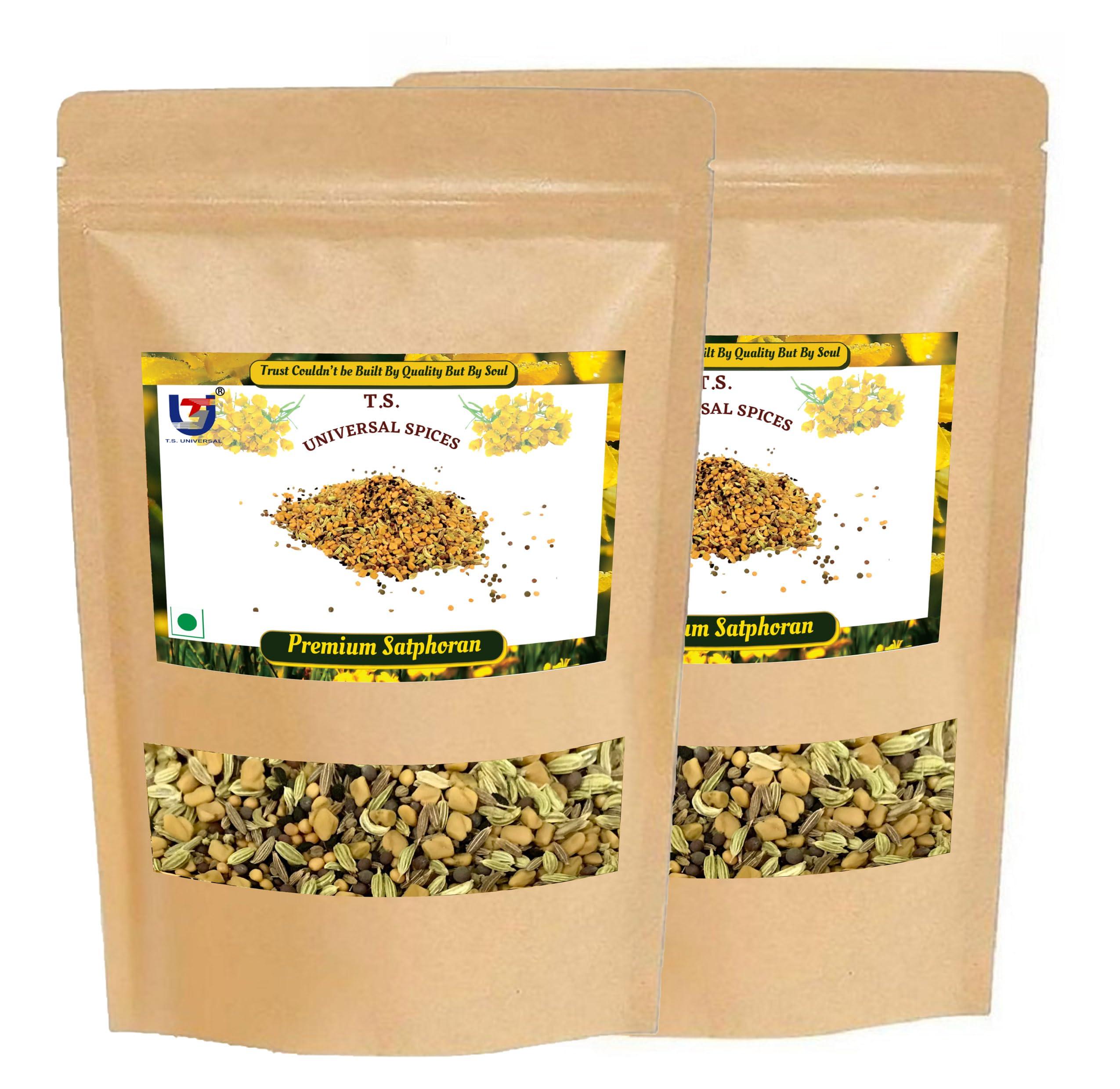 T.S. Universal T.S. Universal Premium Satphoran Combo, Pack of 2 / Satphoron/Upgraded Panchphoran/Mixed Spices / 7 Prime Spices/Unique Masala Mix / 100% Healthy & Vegetarian (300g x 2)
