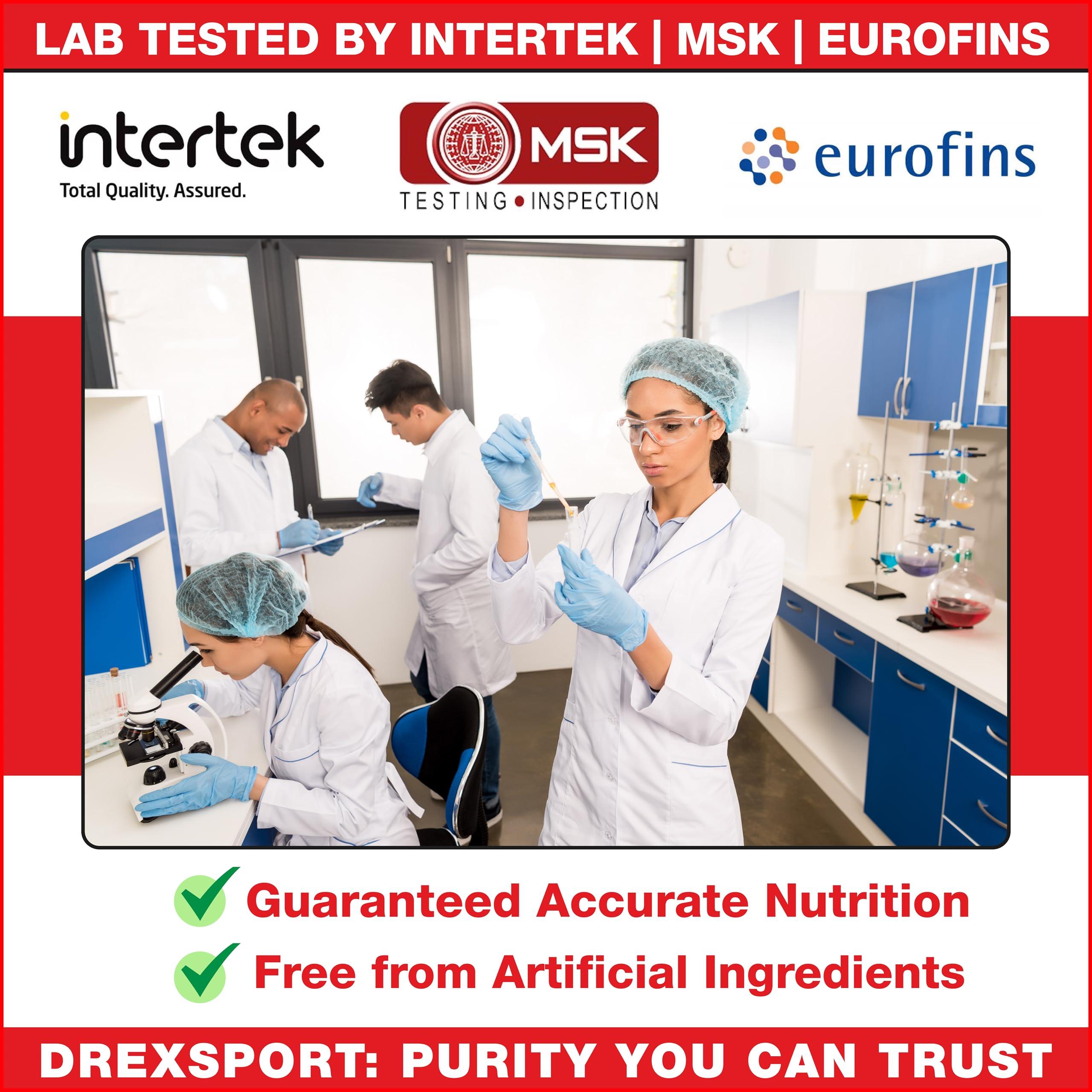 DREXSPORT DREXSPORT Wild Whey Protein Powder - Organic Isolate Blend Based on Grass-Fed Cows Whole A2 Milk - Premium, All-Natural and Chemical-Free (Chocolate 800g Net, 1kg Pack)