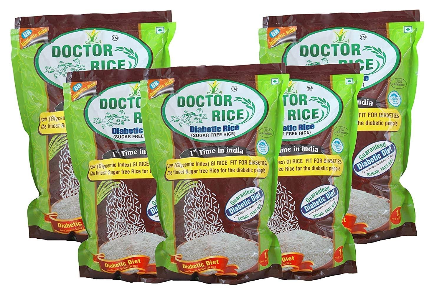 DOCTOR RICE - DIABETIC RICE DOCTOR RICE - DIABETIC RICE - SUGAR FREE RICE - 1kg (PACK OF 5)