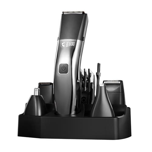 BEARDO Beardo Chrome Beast Multipurpose Full Body Groomer Trimmer Set For Men | 40 Length Settings | 8 attachments | Beard/Hair/Body/Precision/Ear/Nose Trimmer|With Dock|90 min. run time | All-in-1 trimmer | Gift For Brother | Gift For Friends