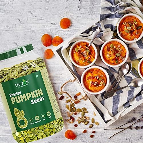LIVYOR LIVYOR Roasted Pumpkin Seeds, Lightly Salted, Full of Protein and Fiber Rich Superfood, High in Magnesium, 1kg