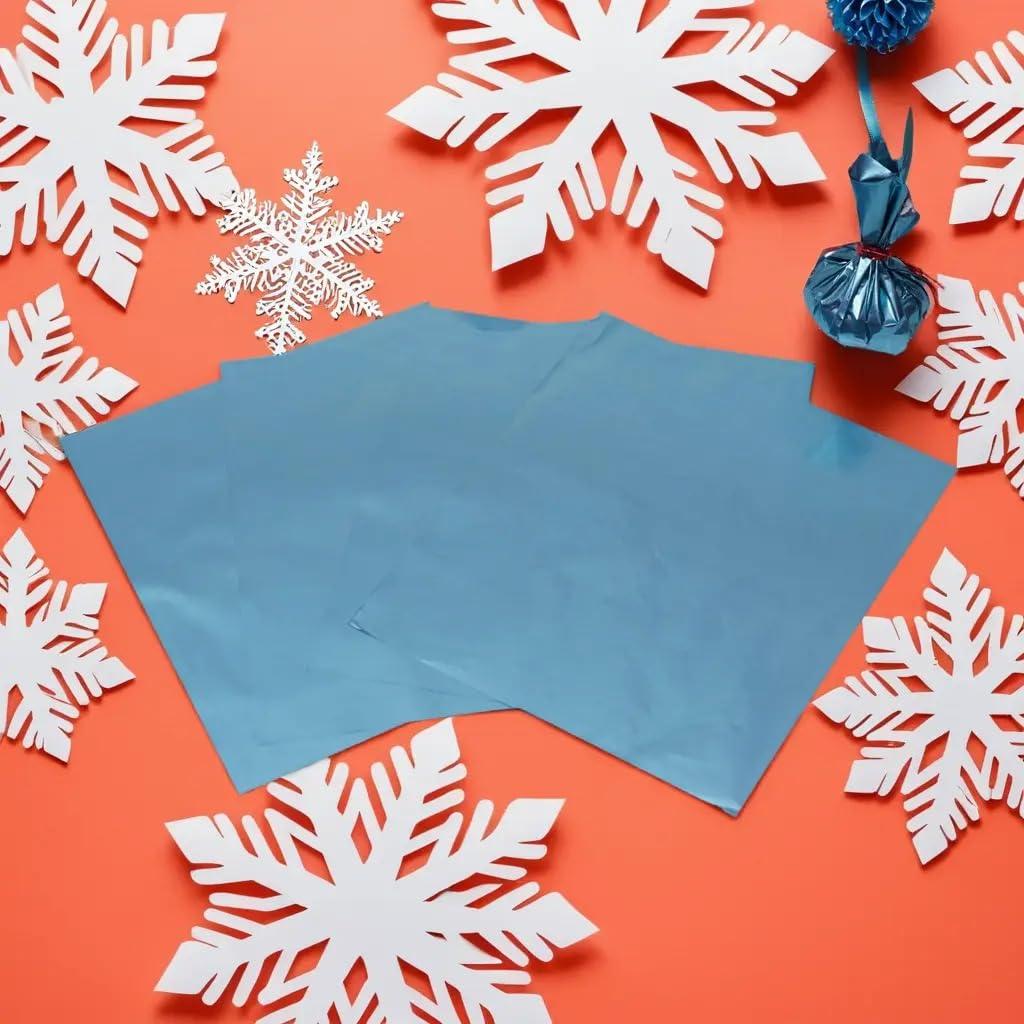 Esslly Esslly Matte Sky Blue Chocolate Wrapper | 12.5x10.5 cm | Pack of 250 | Premium Quality, Non-Smudge, Vibrant, and Eco-Friendly | Made in India | Perfect for Candy Wrapping.