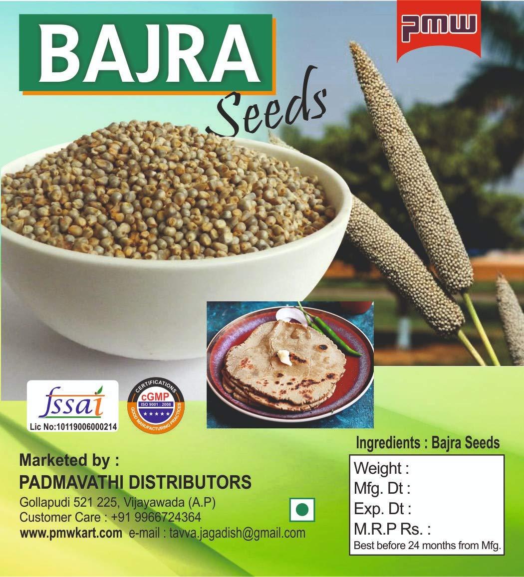 Pmw Pmw -Pearl Millet Grains - Bajra Grains - Nutritive - Digestive - Sajjalu - Cleaned - 1 Kilo