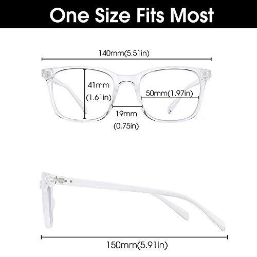 JM JM Game Reading Glasses Fashion Reader Tablet Computer Screen Protector 1.0+ 1.25+ 1.75+ 2.0+ 2.25+ 2.5+ 3.0+ 3.5+ 4.0 (Transparent, 3.5)