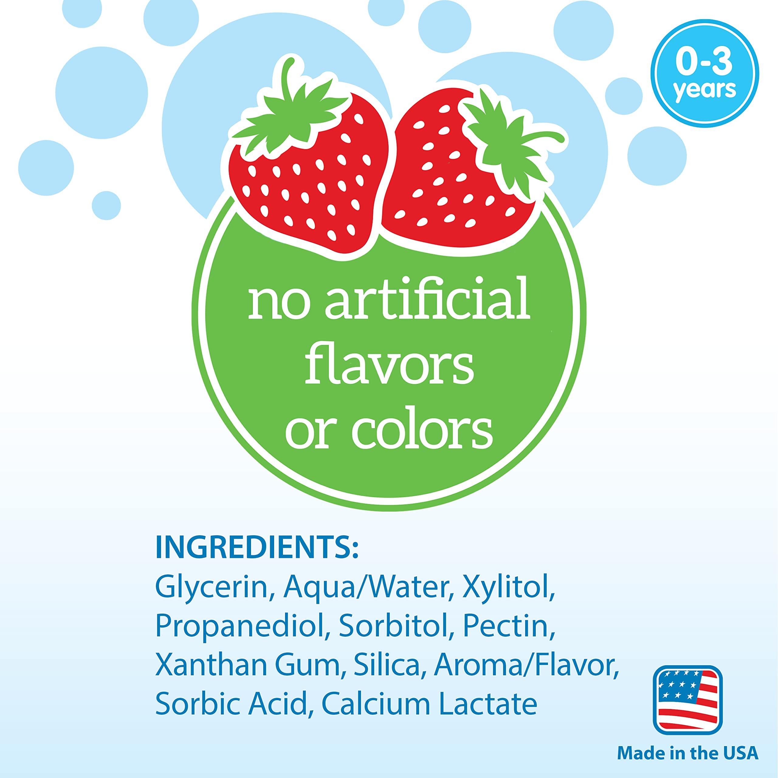 Dr. Brown's Dr. Brown\'s Baby Oral Health Toothpaste, Strawberry Flavor Toddlers And Kids Love, Fluoride Free, 0-3 Years, 1.4Oz