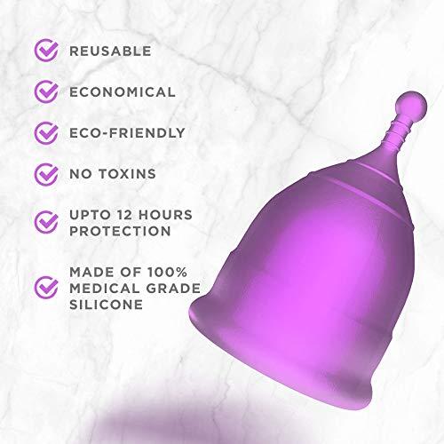 PEESAFE Pee Safe Menstrual Cup Medium + Large | Odour & Rash Free | Leakage Proof | Infection Free | Made With Medical Grade Silicone | Reusable Cups