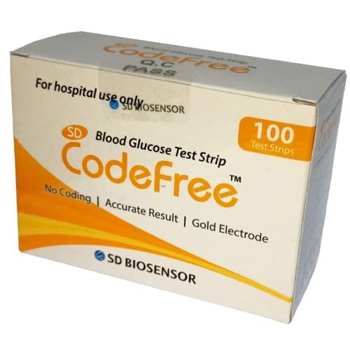 SD Codefree SD Codefree Blood Glucose Test Strips (Pack of 100) - Glucometer Strips