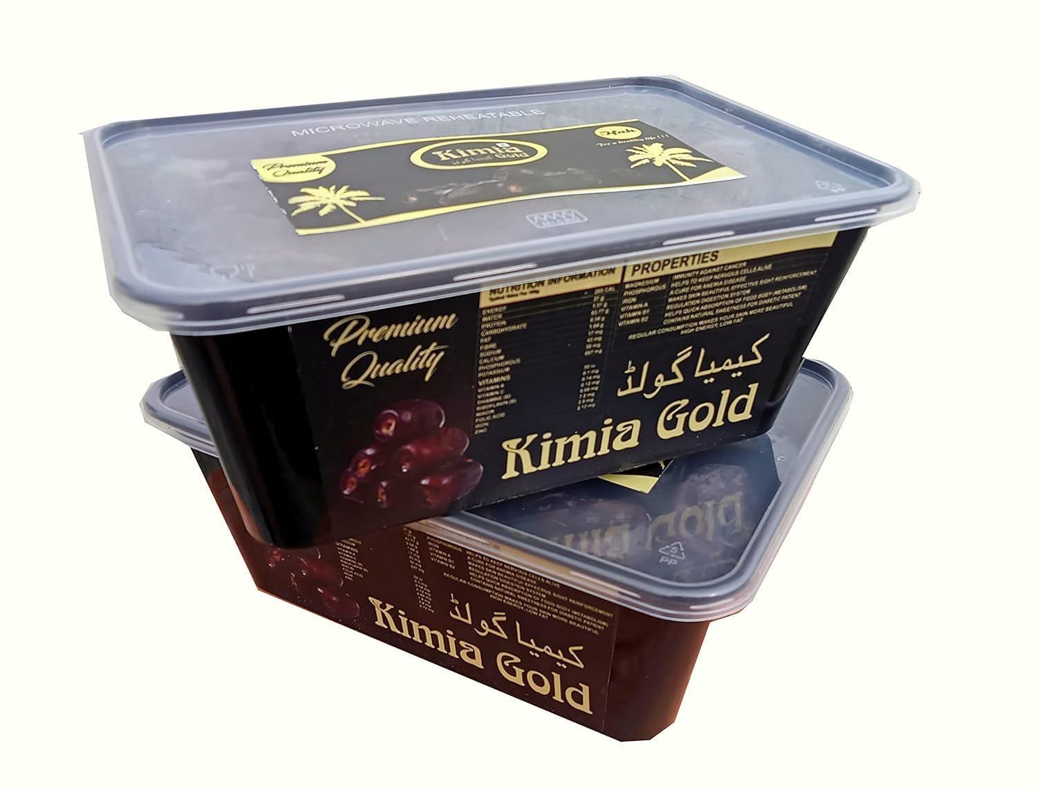 ifah Ifah Kimia Gold Dates 1kg, 100% Natural khajur dry fruits (Gluten Free, Non-GMO & Vegan) (gift pack 500g X 2)