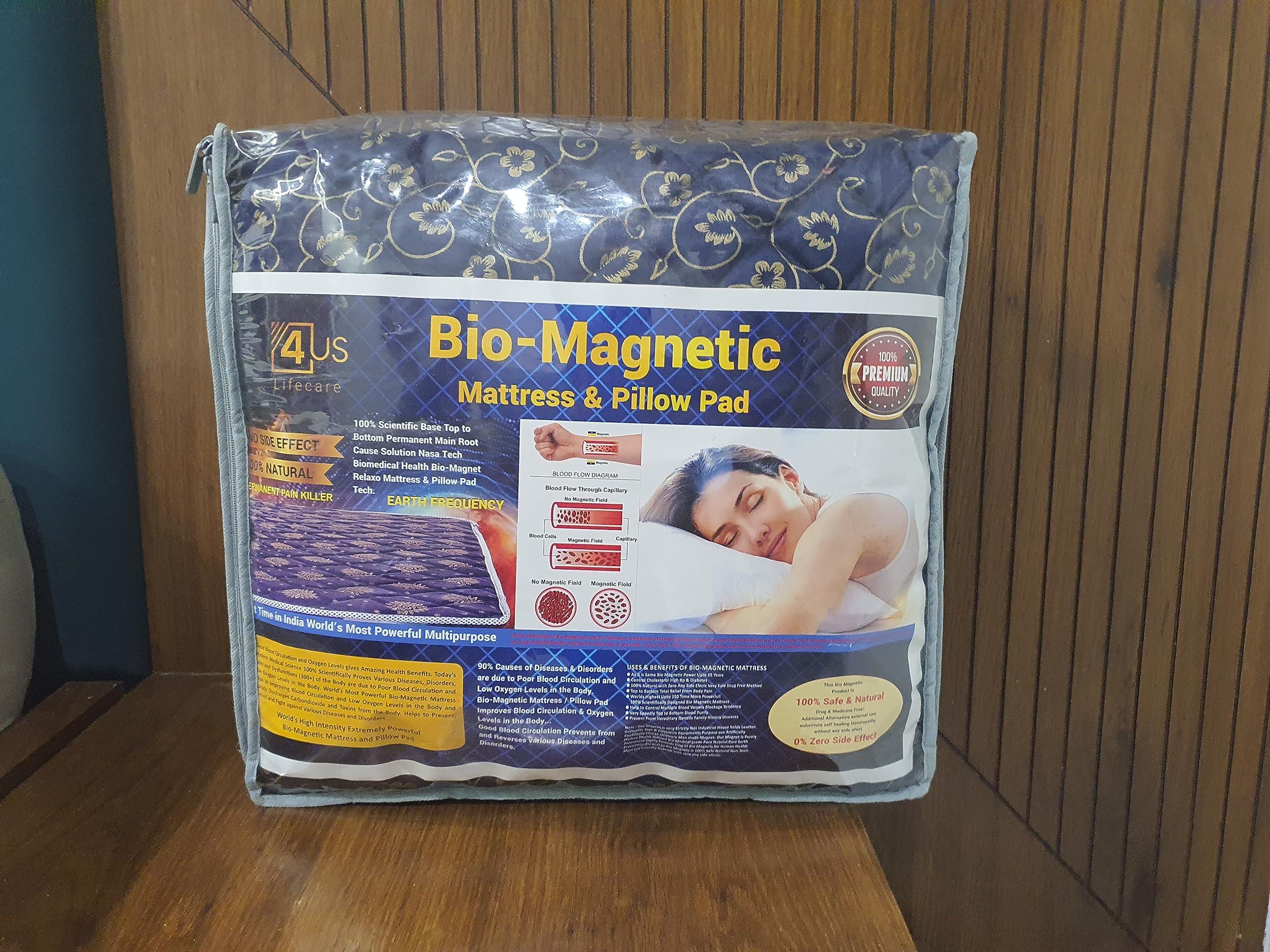 Generic Bio Magnetic Mattress Topper/Pad (3x6 feet) & with 1 Pillow Pad Therapy (D-BLUE) (3 * 6)