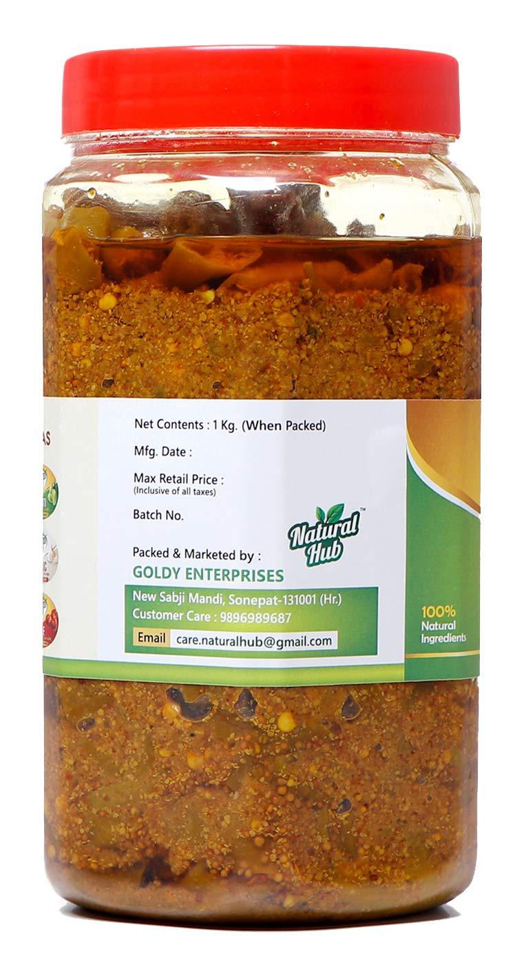 Natural Hub Natural Hub Mother Recipe Gujarati Green Chilli Pickle, Hari Mirch Ka Achar (The Real Taste of Gujarat 1kg)