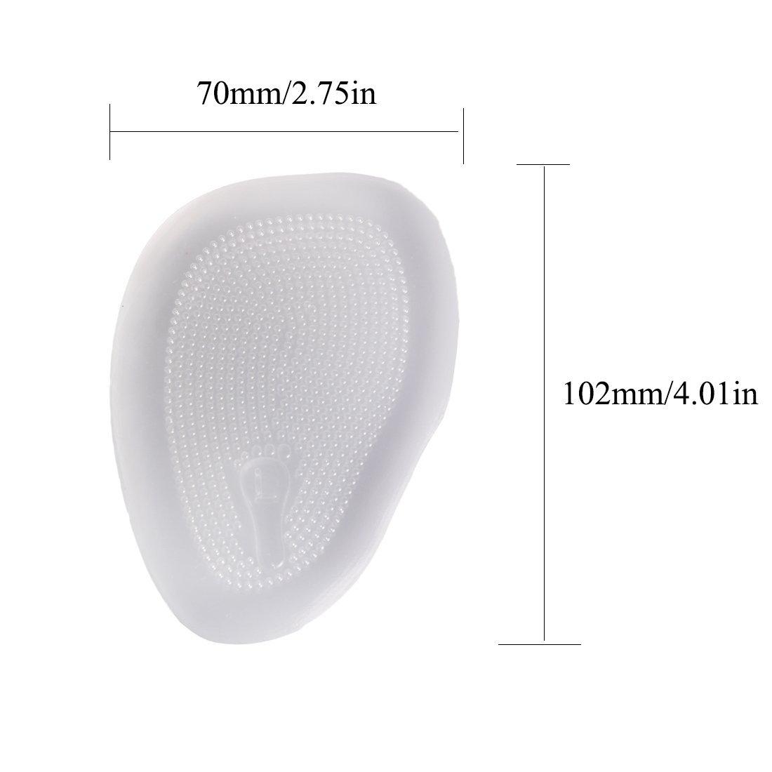 Andux Andux Metatarsal Pads Non Slip Ball-of-Foot Cushions Forefoot Cushions for High Heels Re-Usable Gel Inserts Relieve Foot Pain -QZD-01 (5 Pairs)