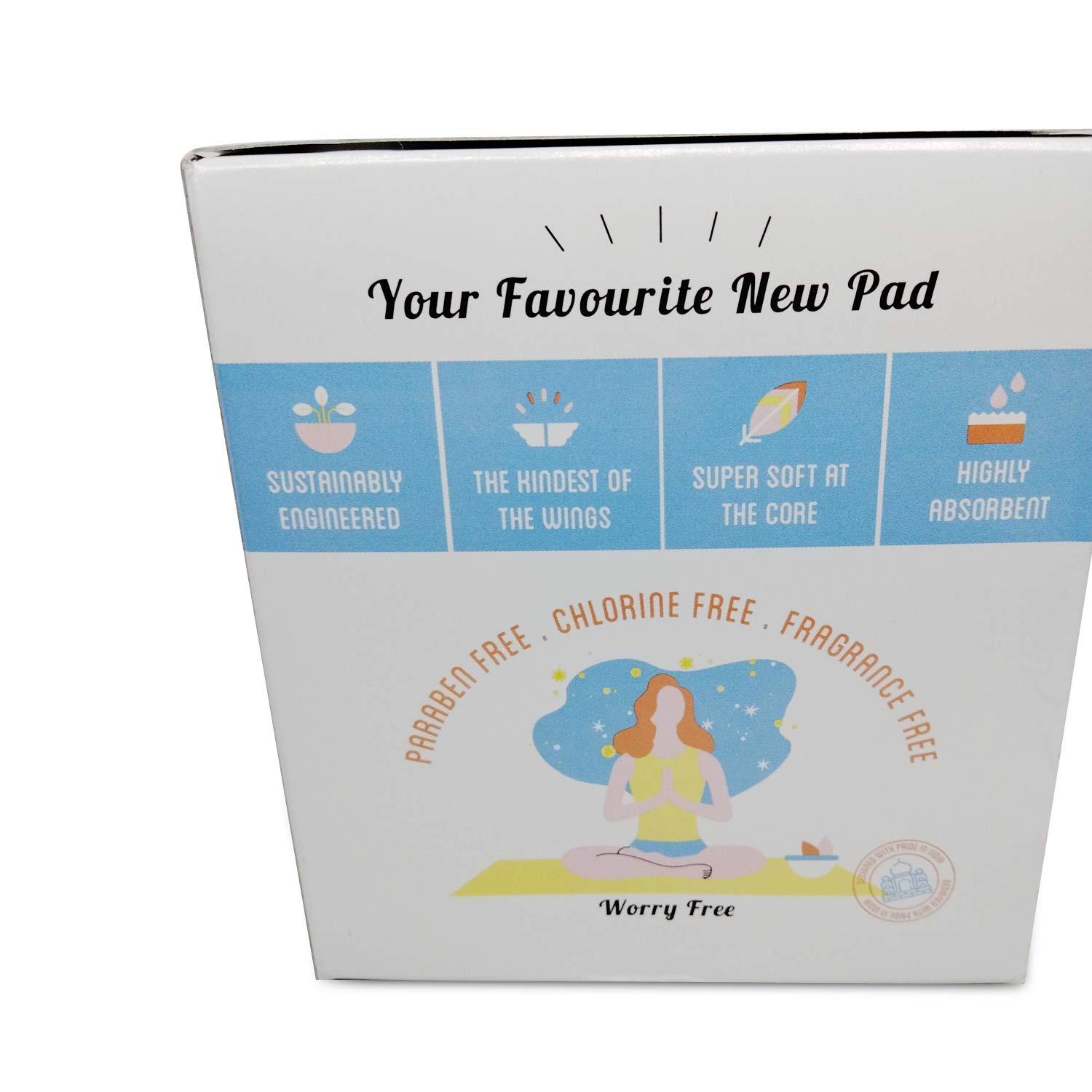 PLUSH Plush Ultra-Thin Sanitary Pads For Women, 7 Cotton Sanitary Napkins- Pack of 4 | For Rash Free Periods | Pure U.S. Cotton Pads | For All Skin Types | Safe and Hygienic