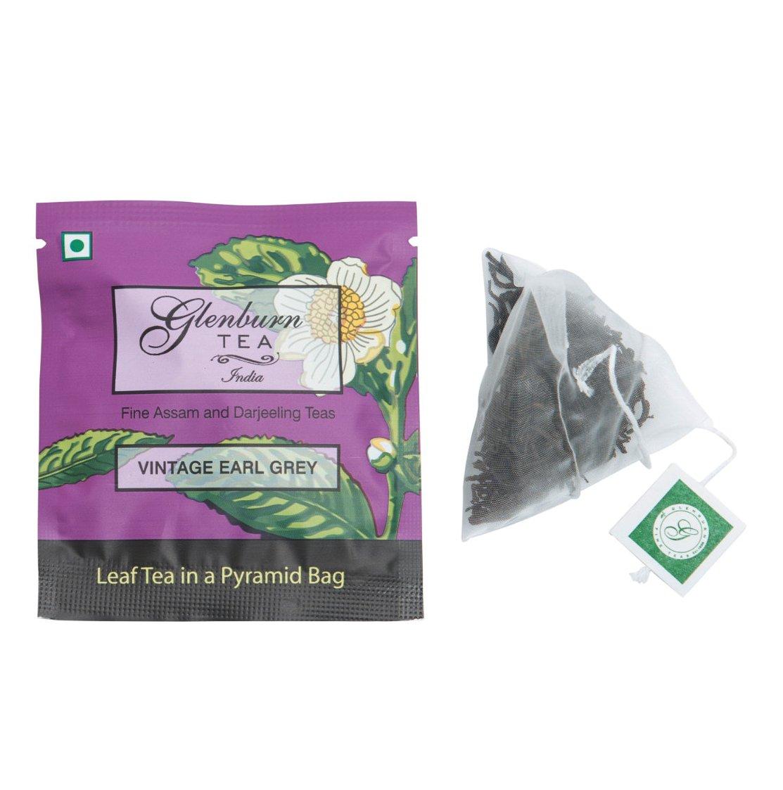 Glenburn Tea Direct Glenburn Earl Grey Pyramid Silk Tea Bag 20pc - Fresh and Direct from Khongea Tea Estate I Savour the Flavour of Premium Leaf Tea