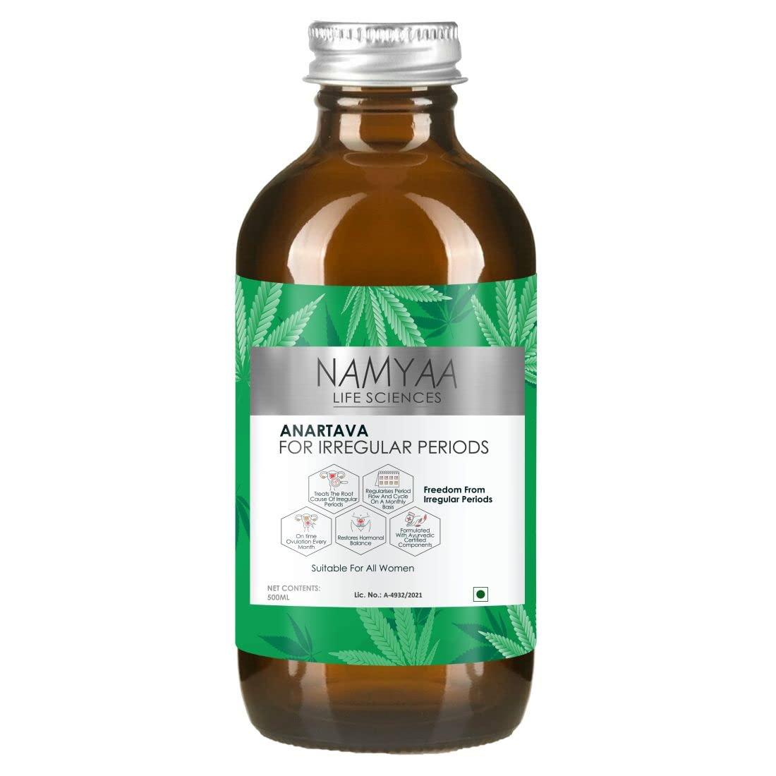 Namyaa Namyaa Ayurvedic Formulation Anartava Syrup For Irregular Periods, 500 ml