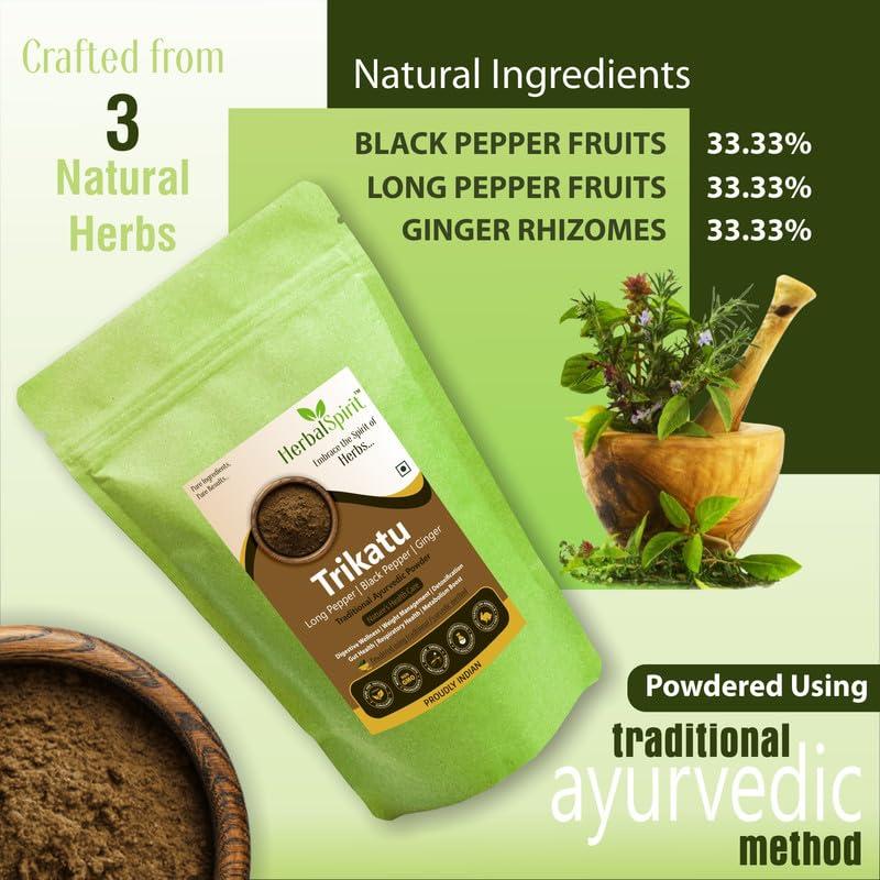 HerbalSpirit Herbal Spirit Trikatu Churna Powder, 900gm | Trikatu Powder | Trikuta Churan | Trikata Churna Powder | Trikuta Powder |