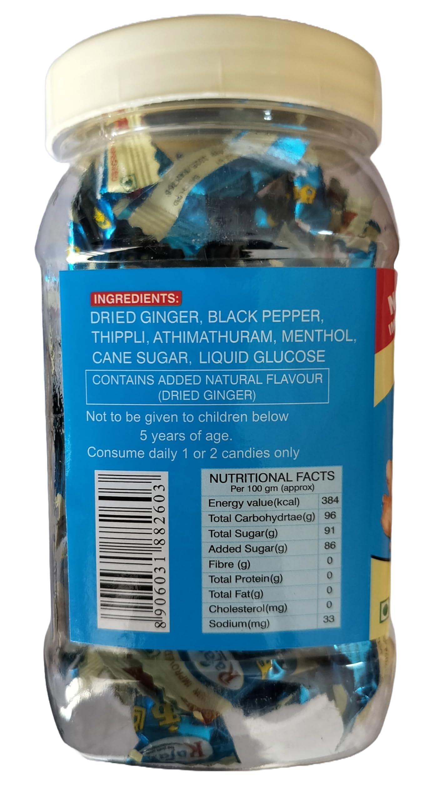 Rajam Rajam Dried Ginger Candy 270 Gram (Rs.1 pouch * 100 candy) - Sukku Mittai