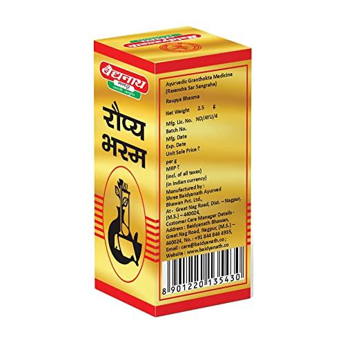 Baidyanath Baidyanath Roupya Bhasma - 2.5 gm | Ayurvedic Supplements for Vat-Pitta Dosha| Eye Health Support