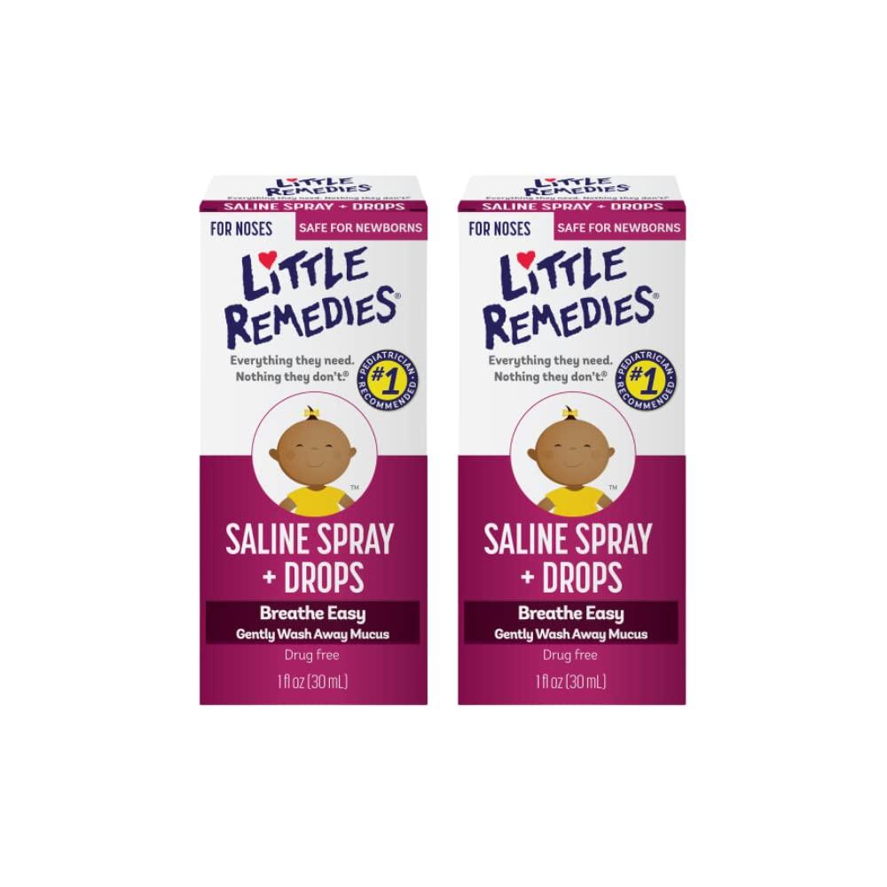 Little Remedies Little Remedies Little Noses Saline Spray Drops - 1 Fl Oz (Pack Of 2)