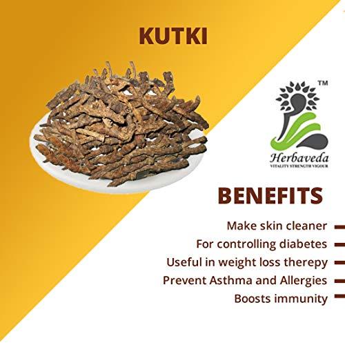 LEANBEING Herbaveda- Kutki root (500g) | Picrorhiza Kurroa Hellabore | Katukarogani Root | Kadu | Katuka | -