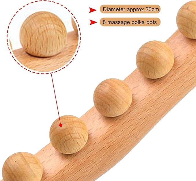 Kruvad Kruvad Gua Sha Stick Massage Wooden Stick for Shoulder Neck Arms Carbonized Wood Massage Tool