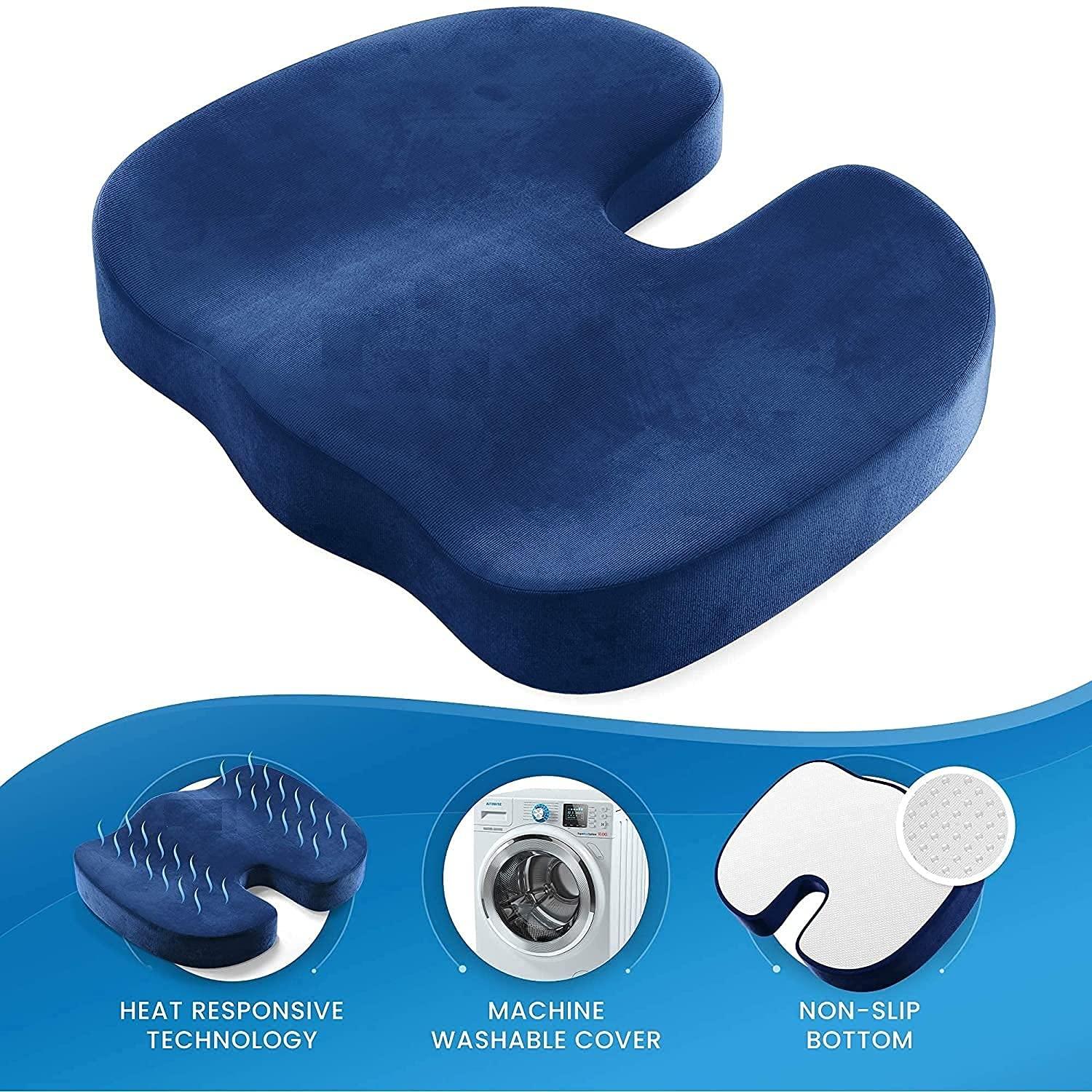 TLN TLN Coccyx Cushion, Coccyx Pillow, Tailbone Cushion Orthopedic seat Cushion, Memory Foam seat Cushion, Chair Cushion for Lower Back Pain, Donut Cushion, Sofa Cushion, Car seat Cushion AMZ-54