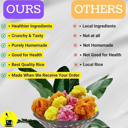 Savita Kitchen - The Taste of Bihar Savita Kitchen - The Taste of Bihar Mix Colour Tilori Papad By Savita Kitchen|Crispy, Crunchy & Tasty Colorful Chawal Papad|Bihari Rice Tilori Papad With Ingredients Alternate Of Snacks (600 G)