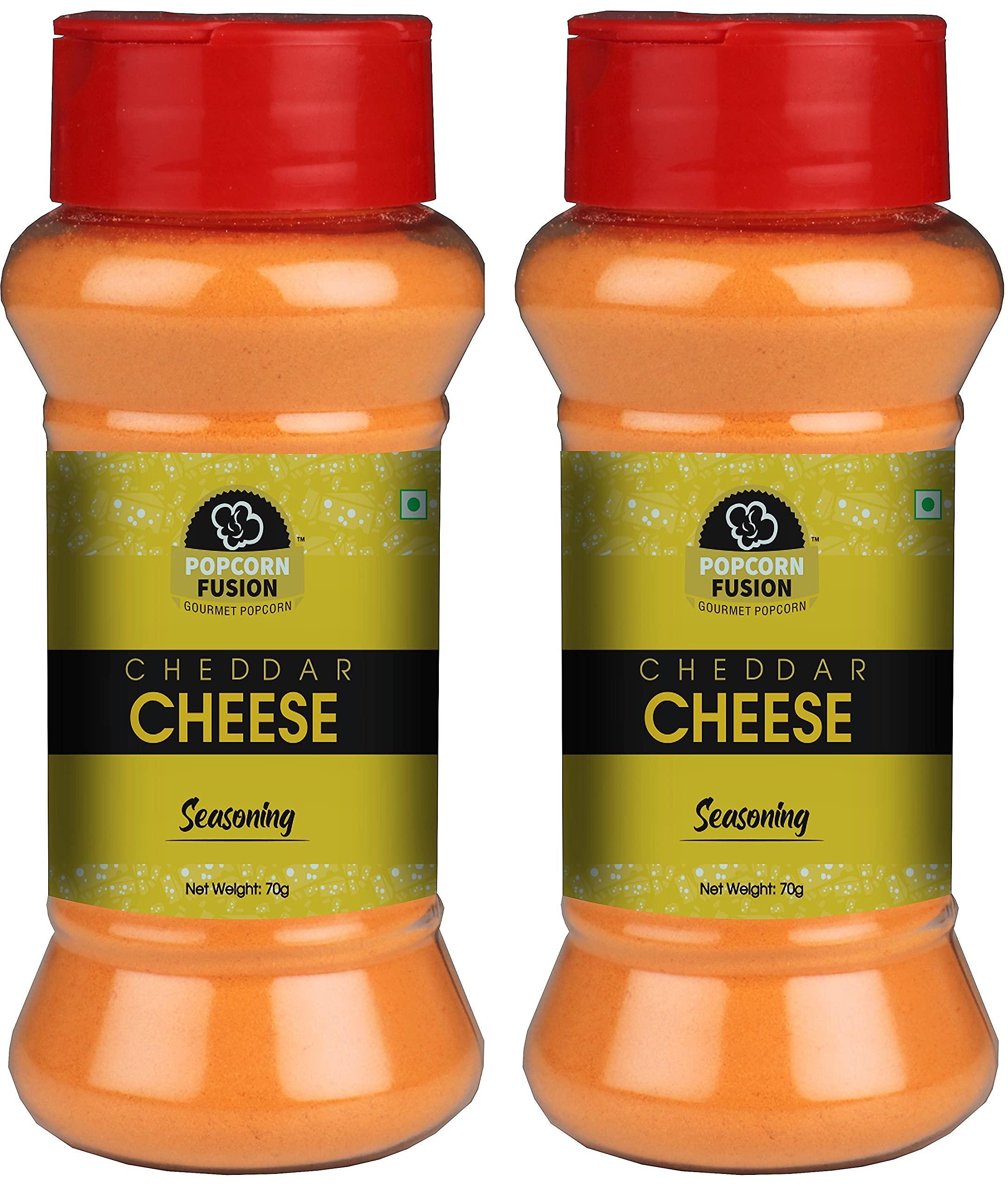 Popcorn Fusion Popcorn Fusion Cheddar Cheese Seasoning || Combo Pack of 2 || Combined Weight 140gms ||