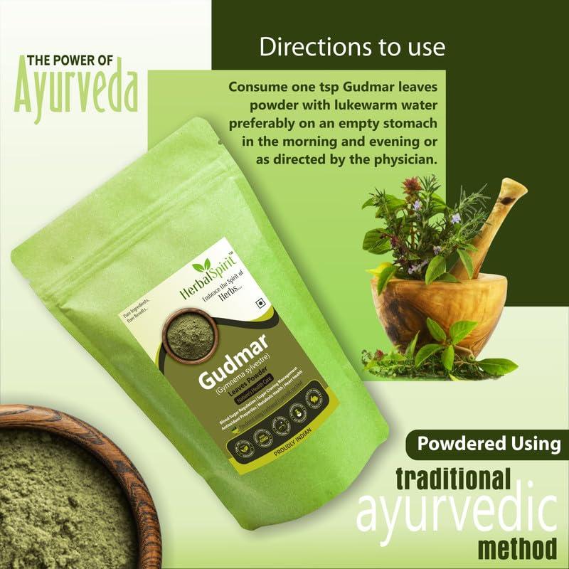 HerbalSpirit Herbal Spirit Gudmar Powder | Gurmar Powder | Sirukurinjan Powder | Shardunika Herb Powder | Shardunika Powder Organic | Madhunashini | Madhunashni | Madhushani Powder | Gymnema Sylvestre |250 Gram