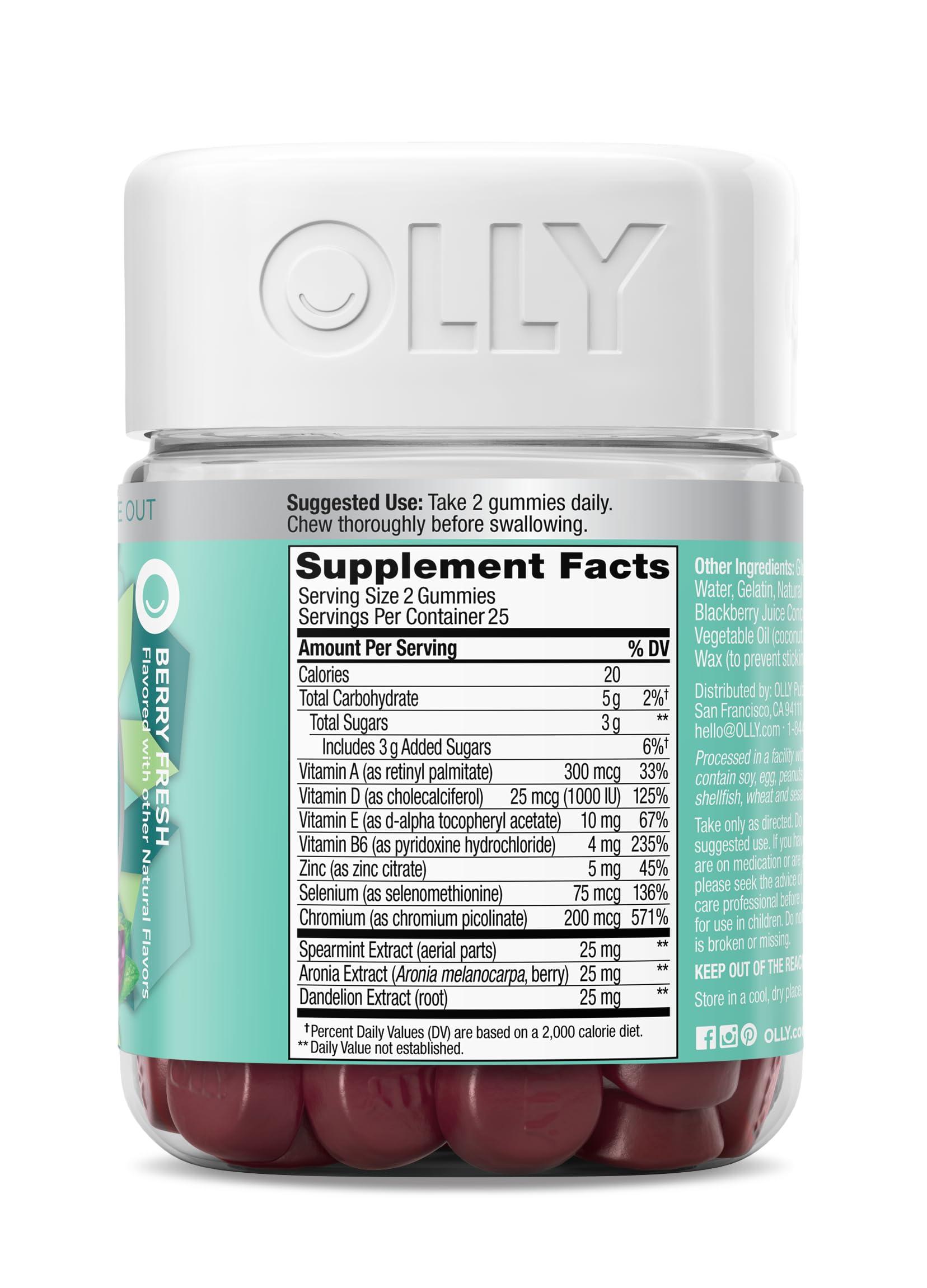 OLLY OLLY Flawless Complexion Support Clear Healthy Skin, Dietary Supplement, 50 Gummies: Flawless Complexion (25 Day Supply)