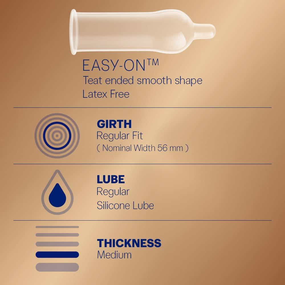 Durex Durex Real Feel Condoms for Men - 10 Count| For Real Skin on Skin Feeling| Latex Free & Durex Play Cherry 50 ml COMBO