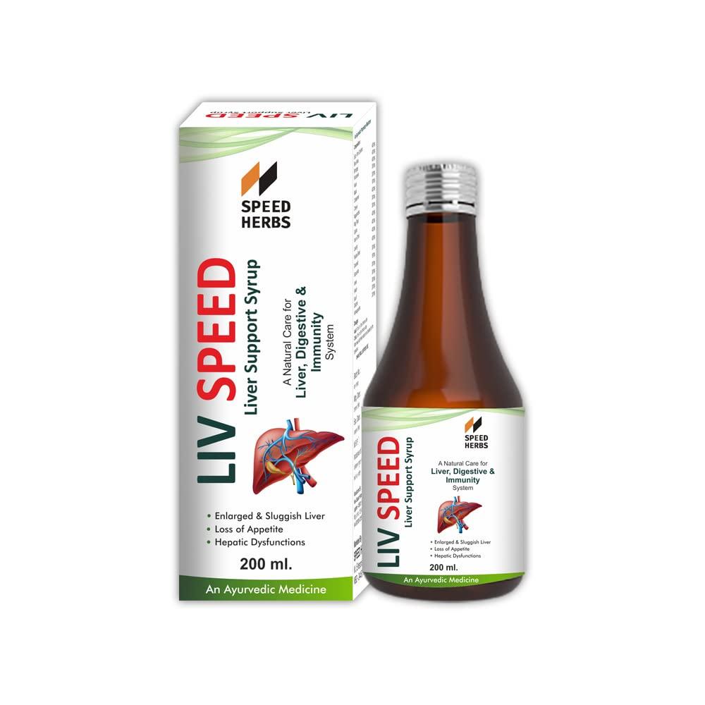 Speed Herbs Liv Speed Syrup by Speed Herbs | Liver Syrup Ayurvedic, Ayurvedic Liver Tonic, and Herbal Liver Syrup for Healthy Liver Support