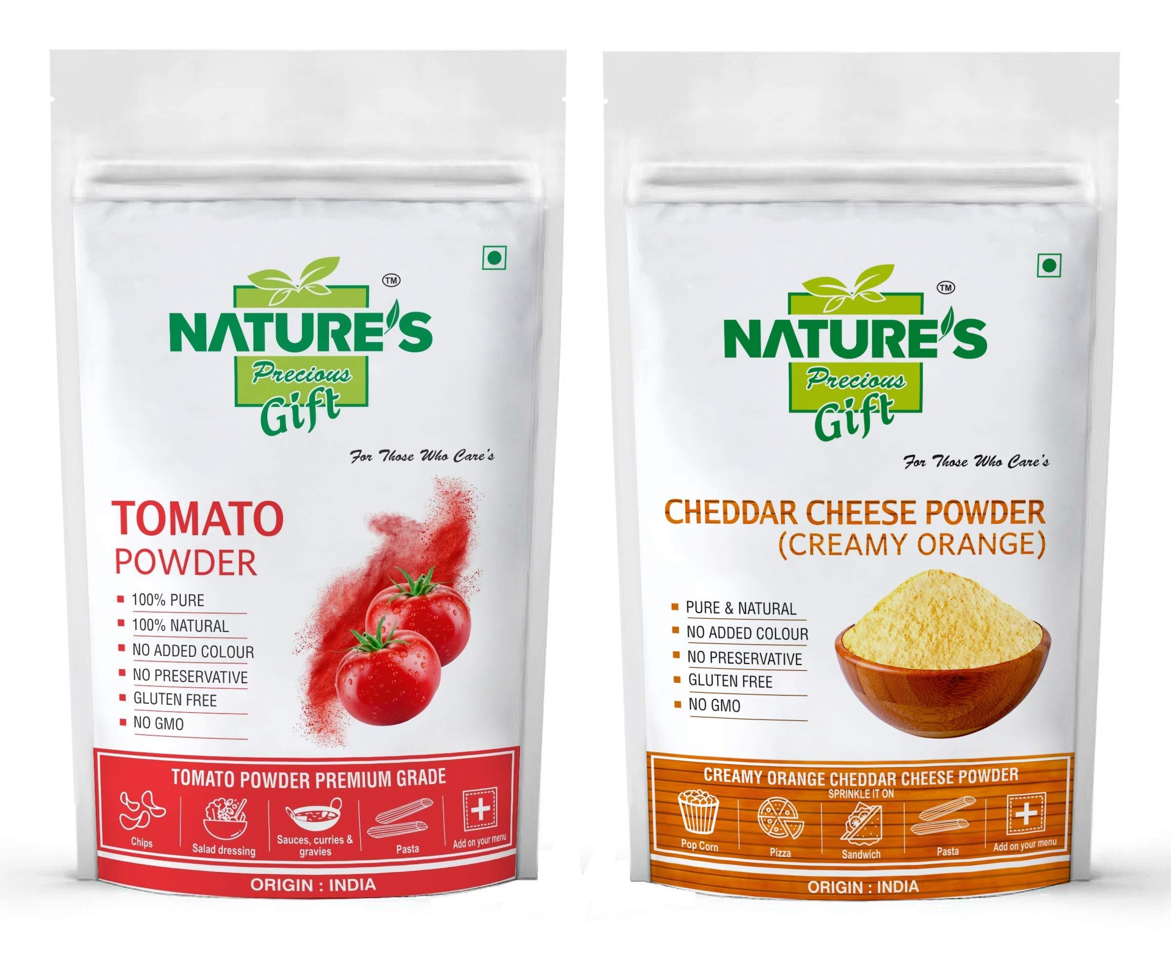 NATURE'S GIFT - FOR THOSE WHO CARE'S NATURE\'S GIFT - FOR THOSE WHO CARE\'S Tomato Powder and Cheddar Cheese Powder (Orange) Combo Pack - 1 KG Each