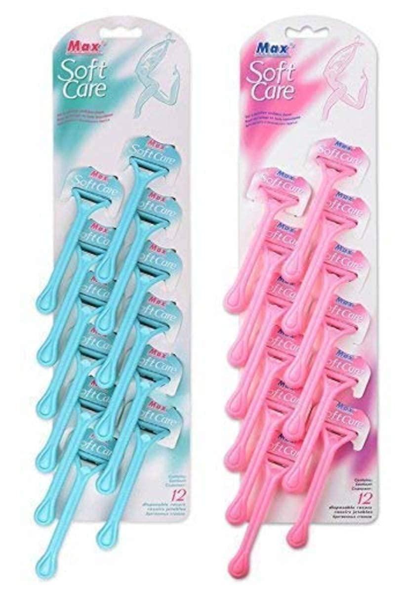 FROWWY FROWWY Max Soft Care Disposable Razor 12 Pcs/Set Men and Women Travel Body Hair Remover