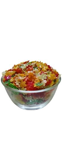 SR Foods SR Foods Ready To Fry Mixed Colour Flower Crackers Fryums With Chat Masala | Mixed Colour Pattasu Vathal | Papad | Vadiyalu (250g (Pack Of 3))