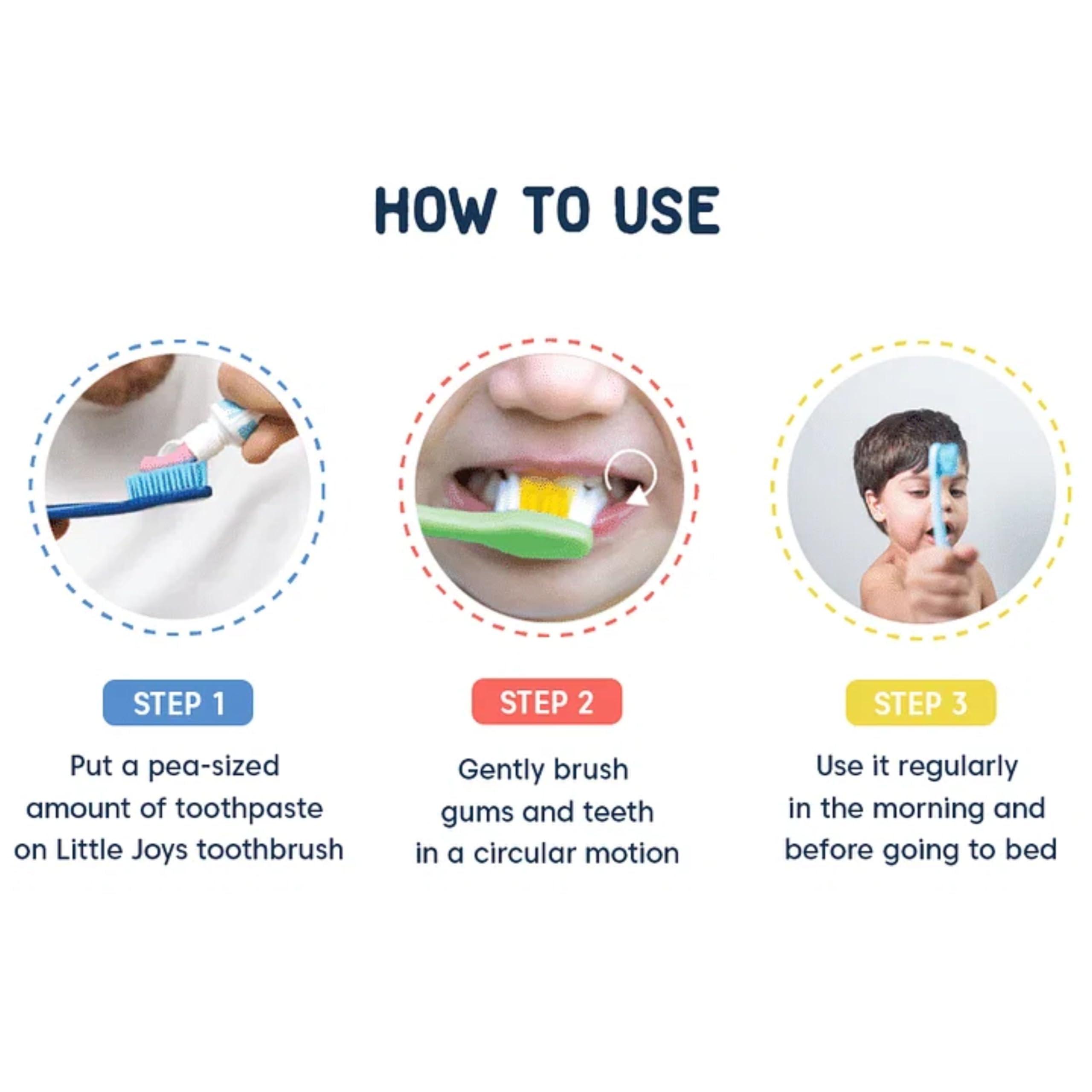 Little Joys Little Joys Strawberry Flavour Toothpaste For Kids (2-5 Yrs) | Removes Germs & Bacteria | Strengthens Gums & Whitens Teeth | 60 gm