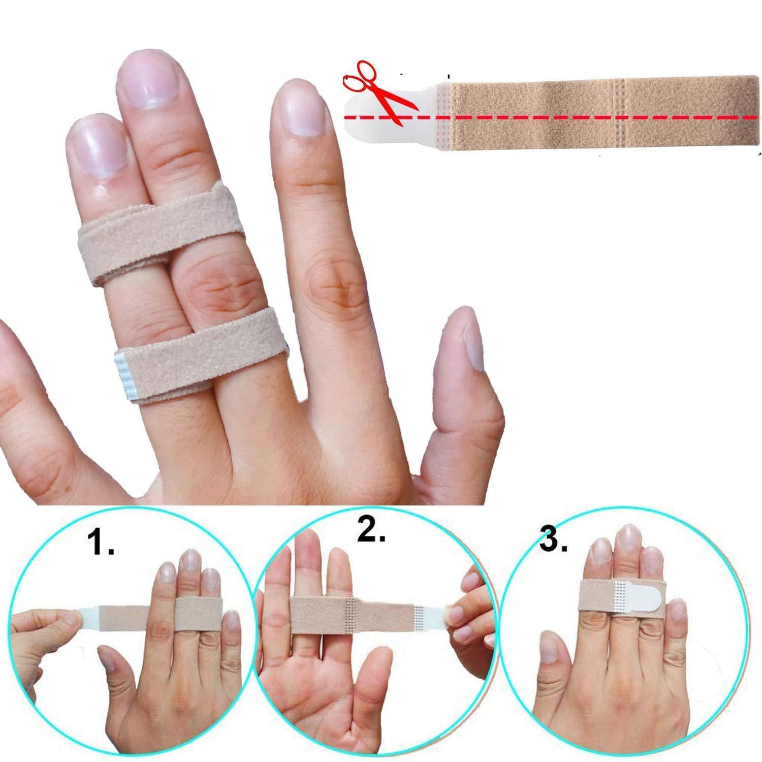 Mcvcoyh Mcvcoyh Broken Finger Wraps, Finger Buddy Straps, Finger Splint Buddy Tape for Jammed and Broken Fingers-7 Pack