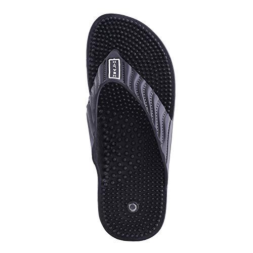 ACi ACi Acupressure Rubber Slippers for Pain Relief Black Size- (44)