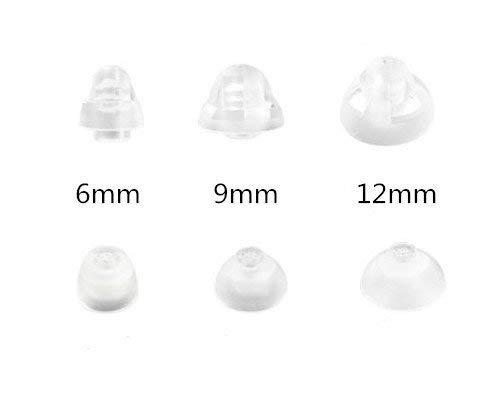 Jungle Care Jungle Care Hearing Aid Open & Closed Domes Set 6mm/9mm/12mm (6 Single Pieces) Comfortable PSAP (Personal Sound Amplifiers Product) Tips Invisible, Perfect for Open Air (Open fit), Except for RIC