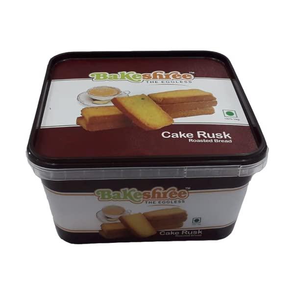 Bakeshree Bakeshree Premium Handmade Cake Rusk eggless Roasted Bread | Perfect Teatime Toast (800g)